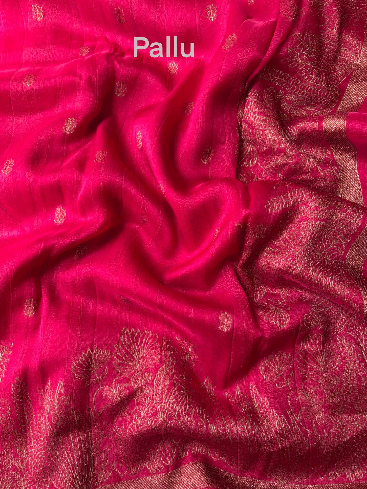 Red Blended Raw Silk Saree